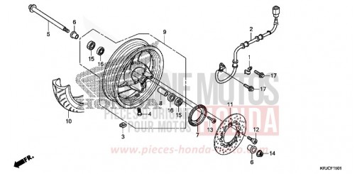 ROUE AVANT (FES125A) FES125AC de 2012